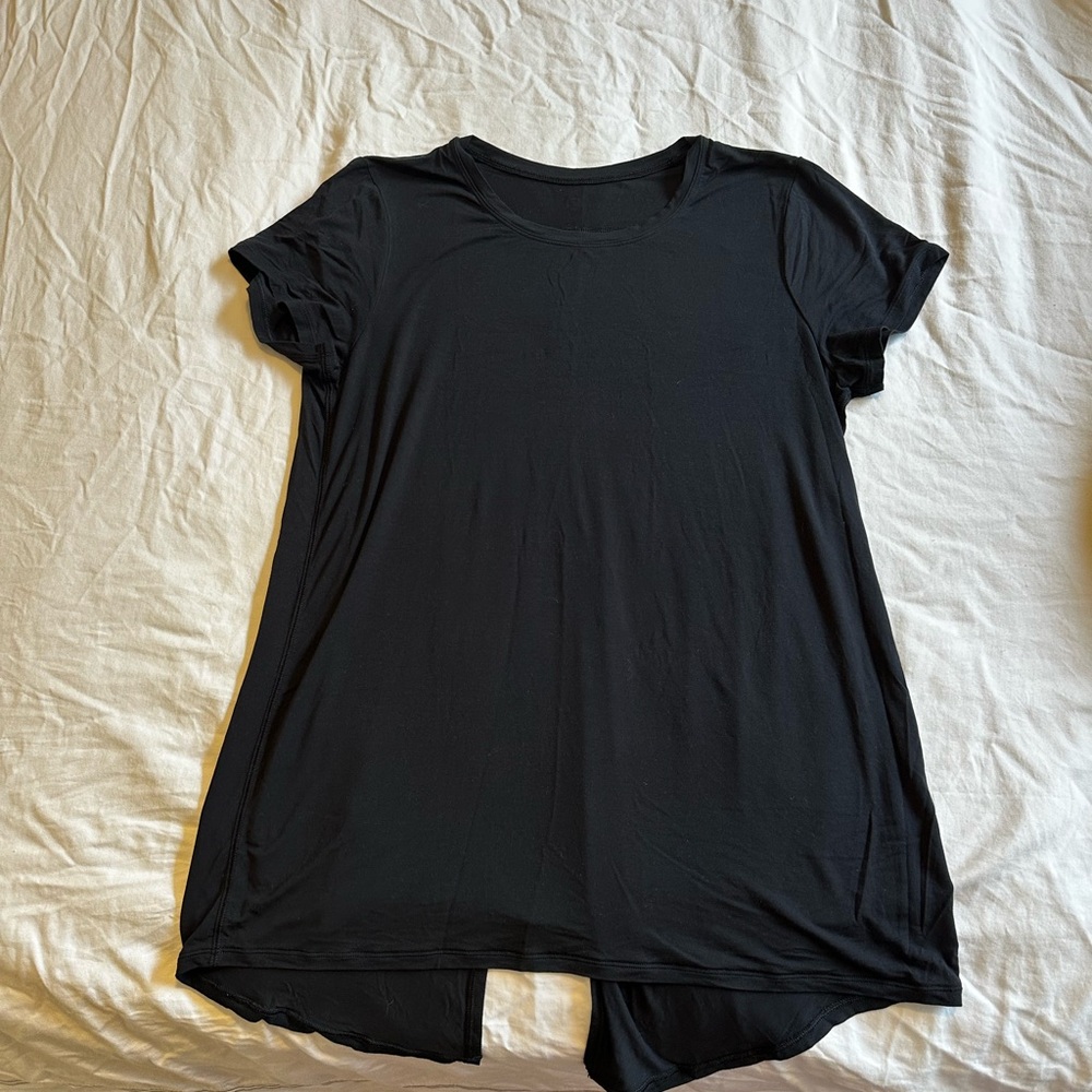 Lululemon Athletica Black Relaxed Short Sleeve Tee